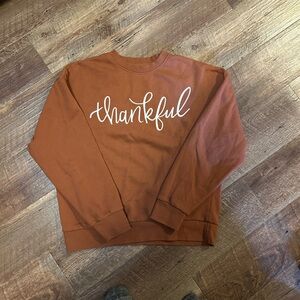 Thankful Women's Crew Neck Sweater - Rust